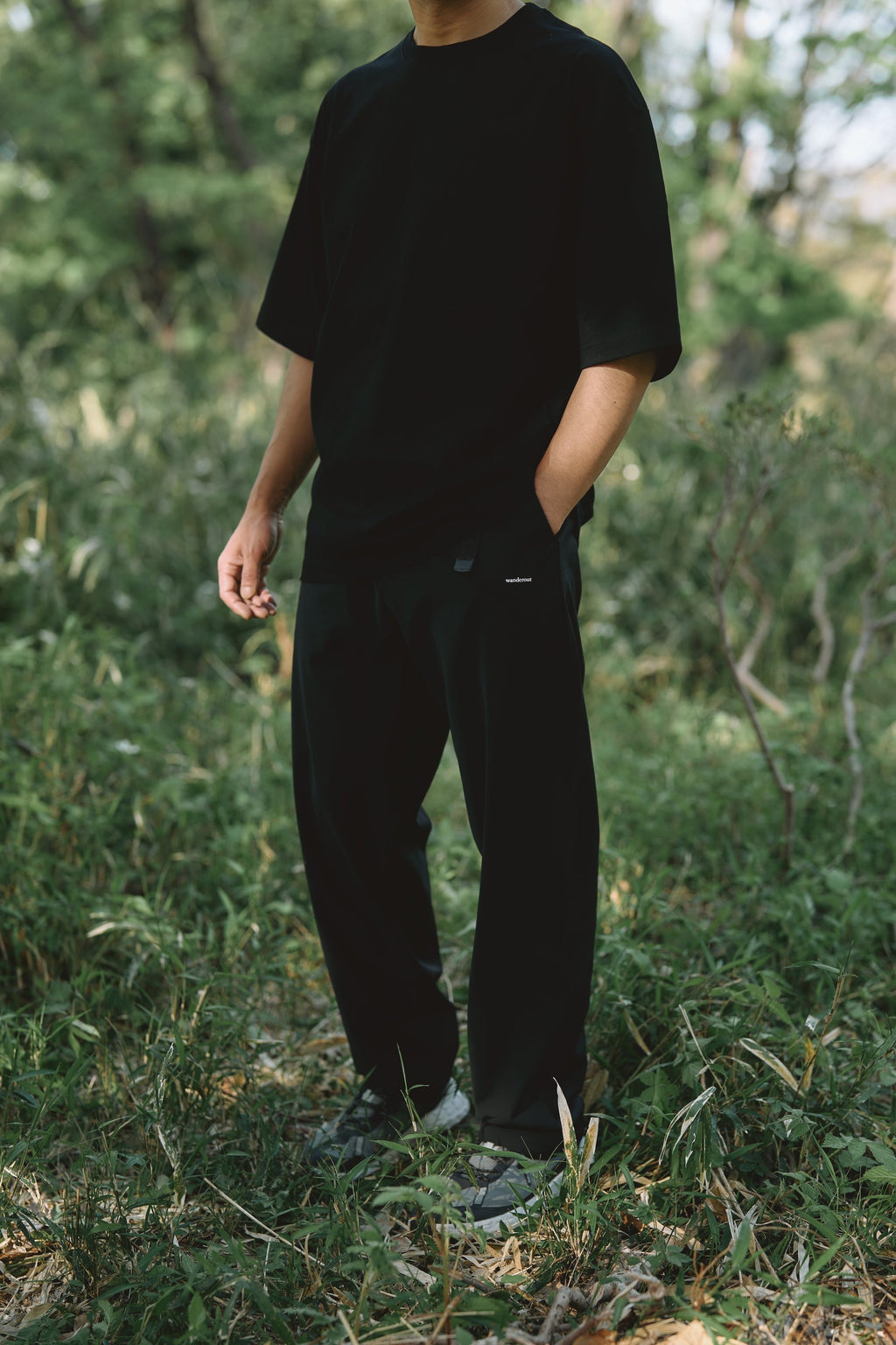 Wanderout / Summer Wool Easy Pants - Black