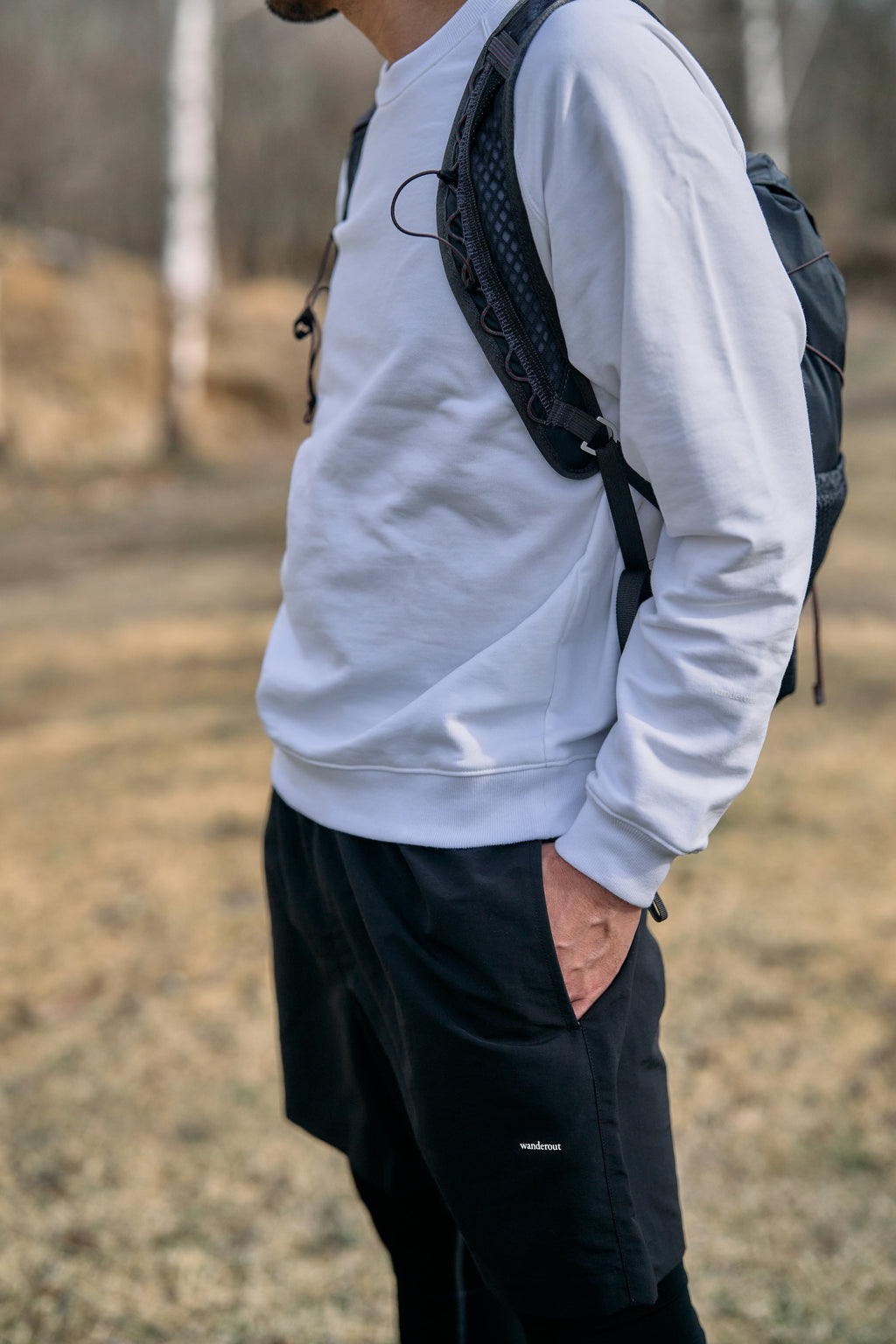 Wanderout / Lightweight Sweat Crewneck - Off White